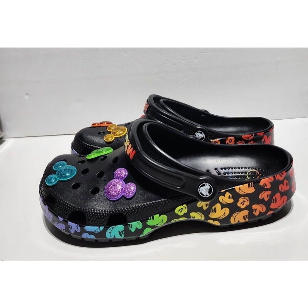 Crocs X Disney Rainbow Pride Celebration Mickey Mouse Classic Clog Men's 10 W12